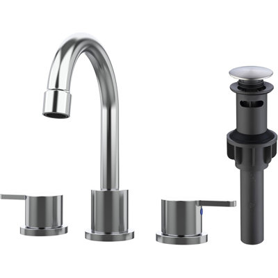 Robinet de salle de bain durable à deux poignées sans plomb avec pivot à 360 ° et aérateur économiseur d'eau, facile à installer et à entretenir.