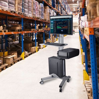 Support pour ordinateur portable roulant à hauteur réglable