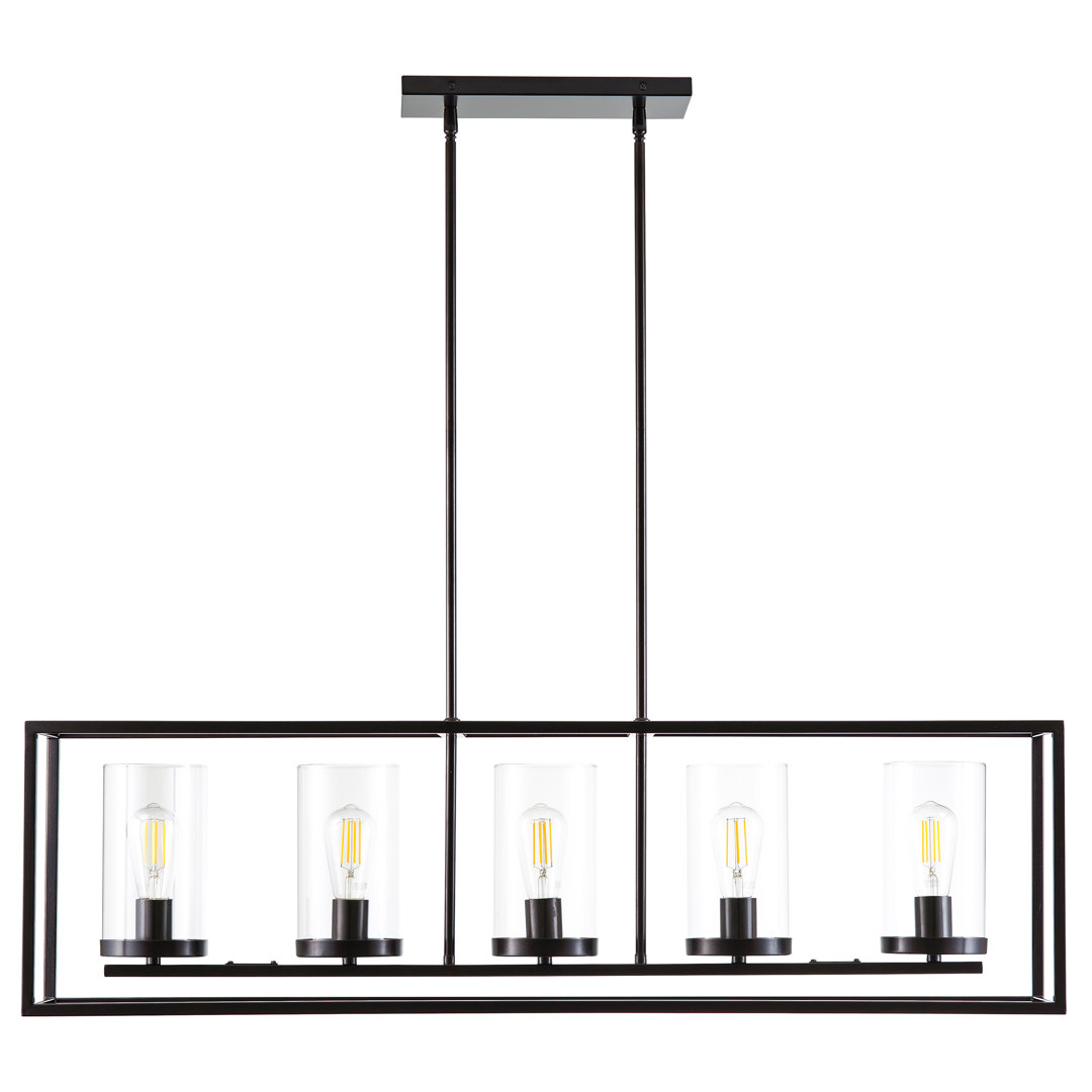 Bergenia 5 - Light Dimmable Square / Rectangle Chandelier Wrought Studio™