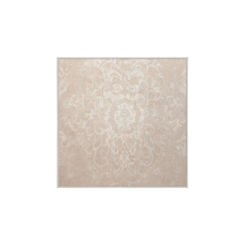 Machine Washable Beige Area Rug GSIX03708, Square 8'