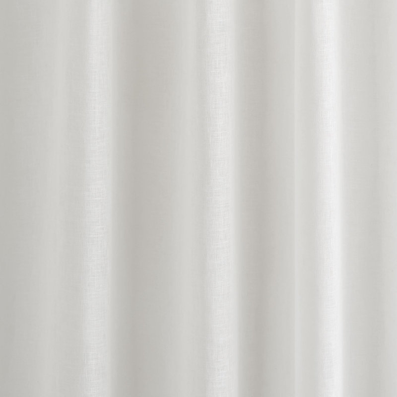 Heaton Sheer Single Curtain Panel, 145 W x 280 D cm, White