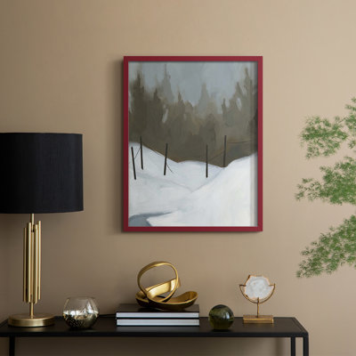 Impression encadrée Deep Snow III - bois massif