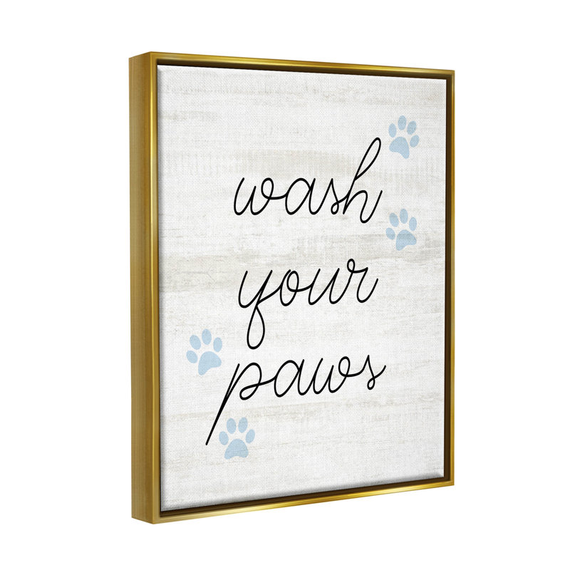 «Wash Your Paws Pet Shapes», art de la giclée encadrée par Lil 'Rue, H 31 po x l 25 po x P 1,7 po