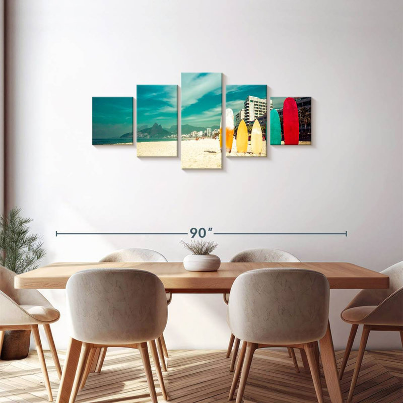 Surfboards, 30" H x 68" W