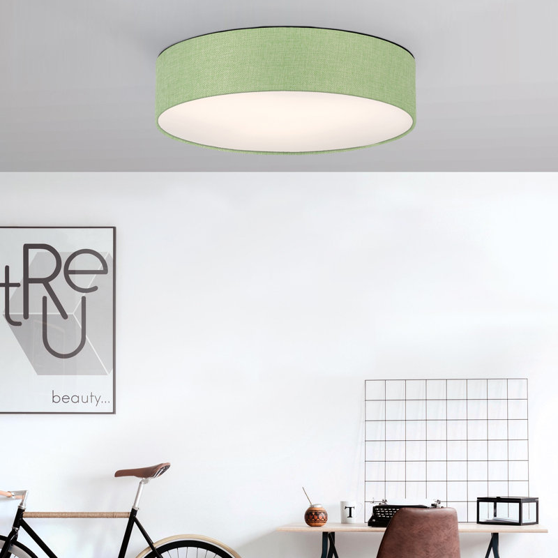 Parvin Flush Mount, Paste Green, 13cm H x 59 cm W x 13cm D