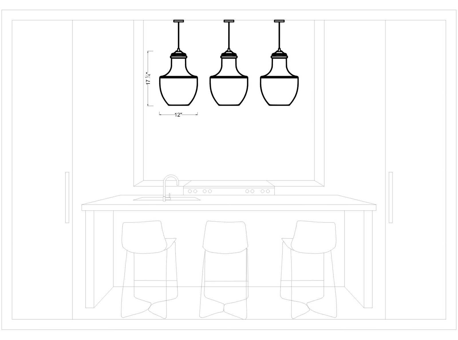 Ravenna Dimmable Single Light Pendant, Satin Brass