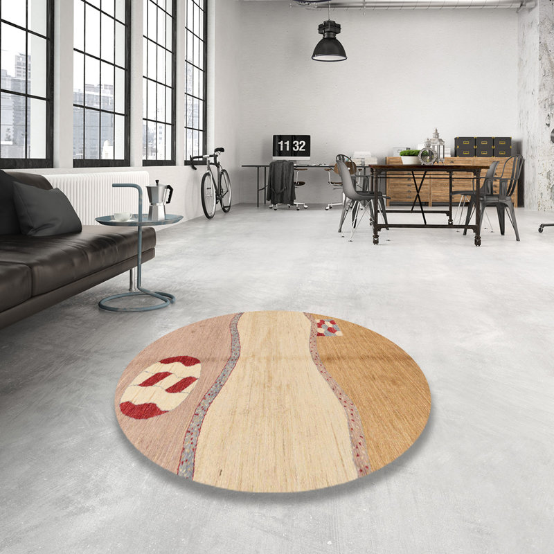 Abstract Indoor Rug, Round 5'