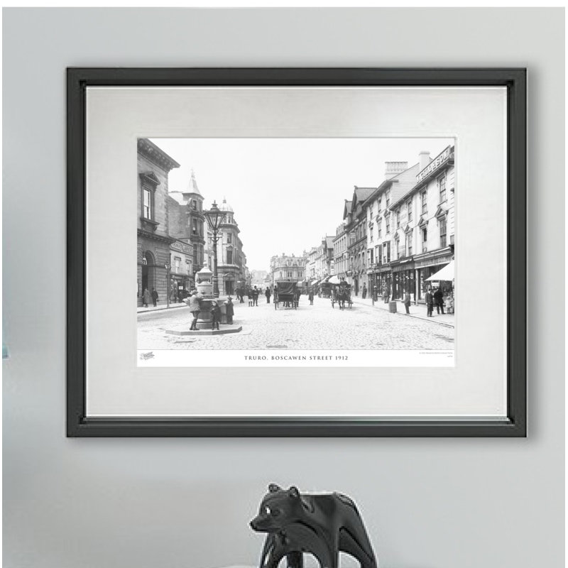 Truro, Boscawen Street 1912 by Francis Frith - Single Picture Frame Print, 40cm H x 50cm W x 2.3cm D