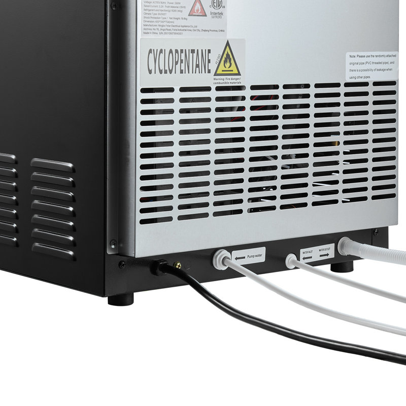 Machine à glaçons commerciale, 120 lb / 24 h avec capacité de rangement de 30 lb, encastrée / autoportante / sous le comptoir, machine à glaçons en acier inoxydable avec affichage DEL et autonettoyante, pour bar maison