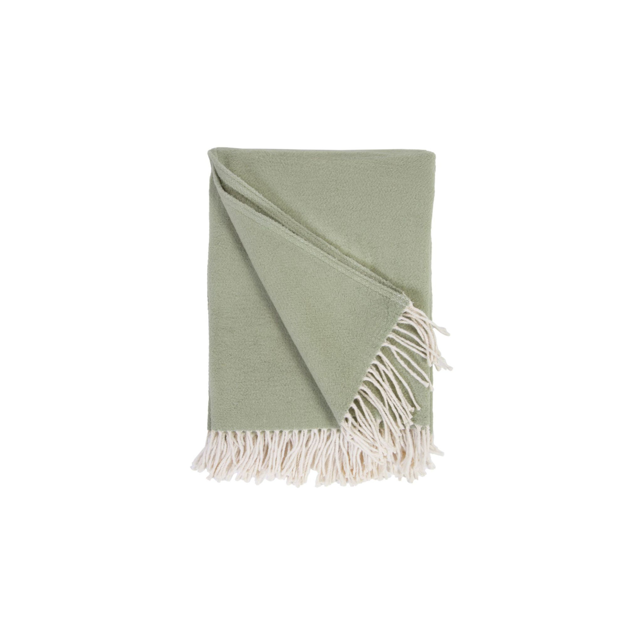 Mandy Cotton Hand Woven Throw Blanket, Green