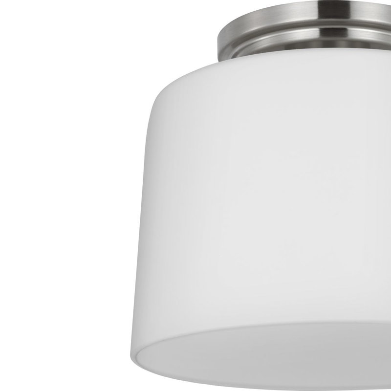 Plafonnier encastré en verre Howardwick, Nickel brossé