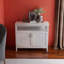 Console en bois avec armoire, 2 tablettes-1111000131