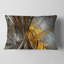 Coussin décoratif à rayures connectées jaune designart’fractal