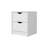 White Two-Drawer Nightstand