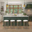 Ensemble de 2 tabourets de bar pivotants - siège rembourré en tissu, base en bois d'hévéa?-830117824-830117826