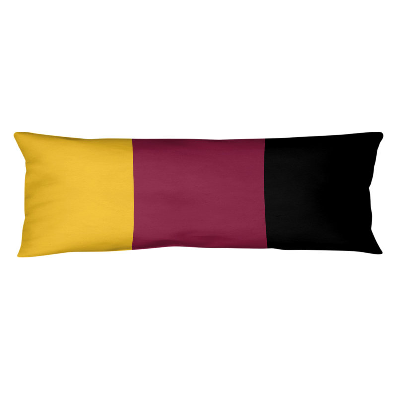Oreiller de corps en polyester / polyester Arizona Football Stripes, Mississippi Rebellion, Jaune / marron / noir