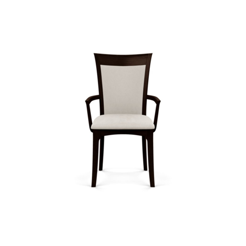 Morgan Upholstered Arm Chair, Smoke Cherry, Microseude Onyx