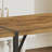 Industrial Wood Grain Rectangular Dining Table with Metal Sled Base-95104483-71806695
