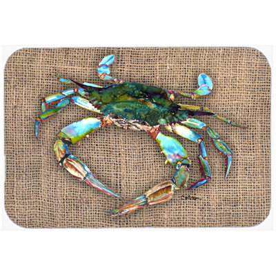 Crab Light Brown Glass Cutting Board