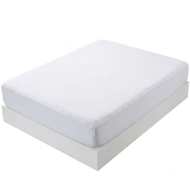 Soft Terry Towel Waterproof Mattress Protector Breathable Noiseless Fitted Bed Cover, Single (3')