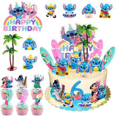 Stitch Cake Decoration,40Pcs Stitch Cake Topper Set