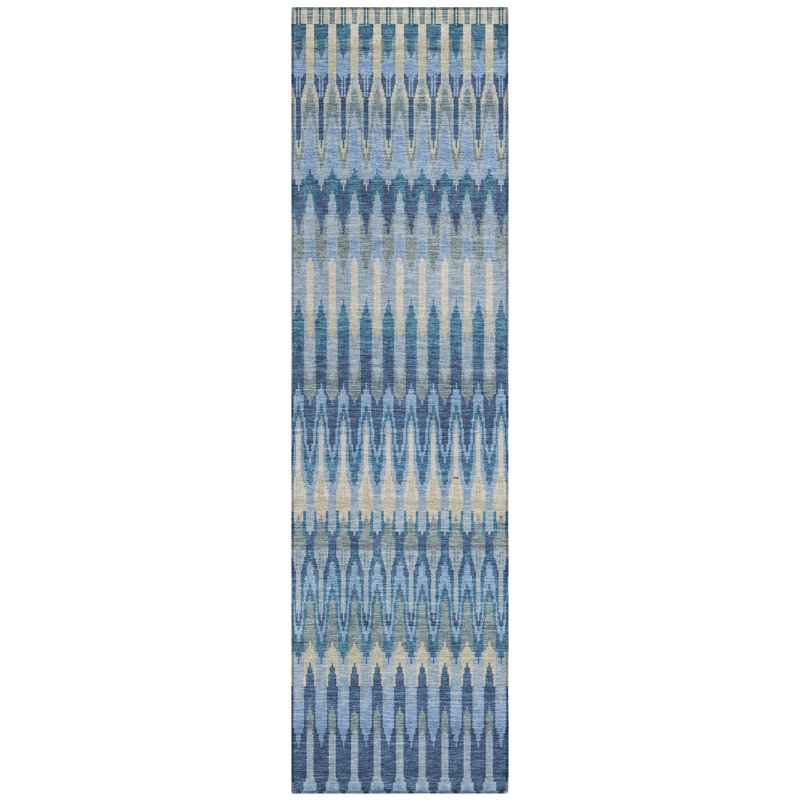 Washable Abstract Indoor / Outdoor Rug, Runner 2'3" x 7'6"