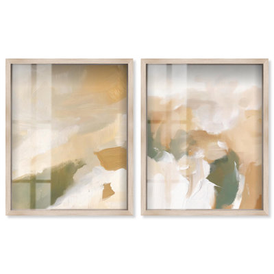 Ensemble de 2 décorations murales bohème Golden Blush Harmony