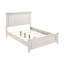 Lit double pleine grandeur en blanc, meubles en bois avec tête de lit et rails, lit blanc moderne requis par un sommier-1781423575
