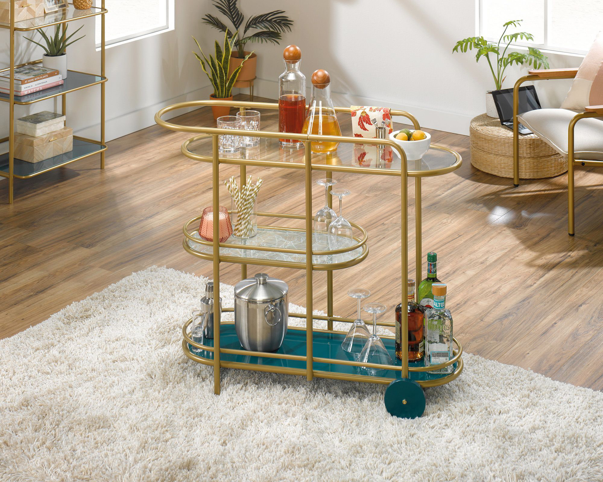 Everly Quinn Lalah Metal Bar Cart | Wayfair