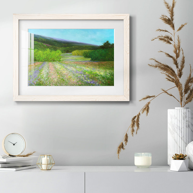 Printemps - impression encadrée rustique avec tableau mat, Blanc, H 18 po x l 26 po x P 1,5 po