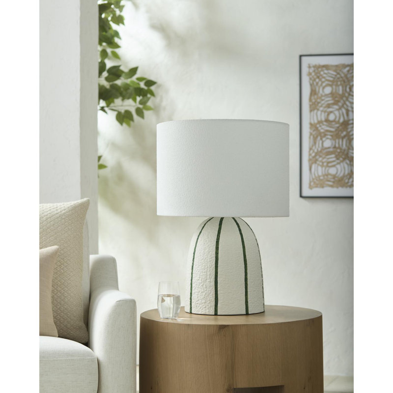 Lampe de table Gwendol, Beige/vert