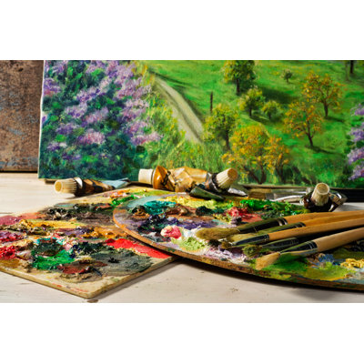 " Palette With Paintbrushes "