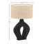 Delilah 16" Tall Table Lamp with Jute Shade, Black