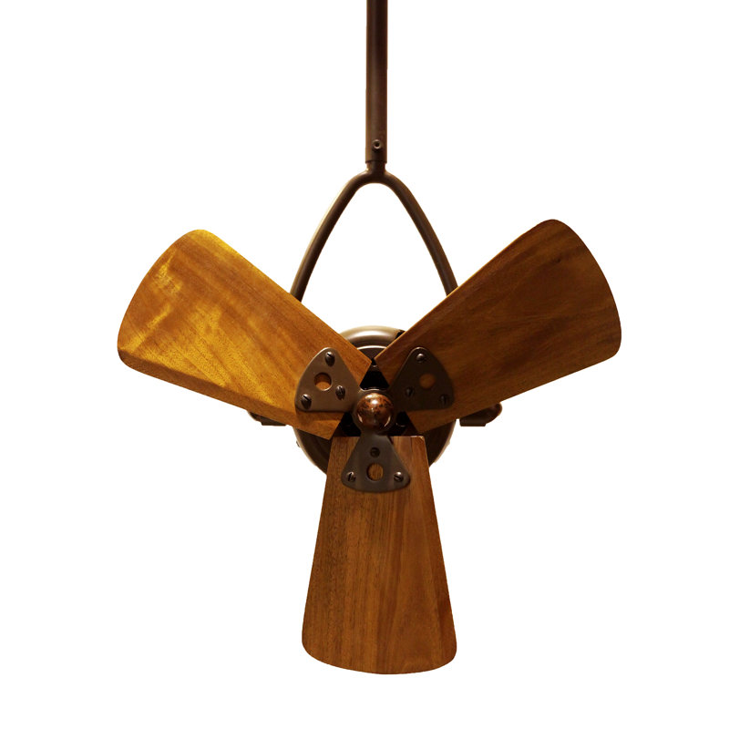 16" Jarold Directional 3 Blade Ceiling Fan, Bronzette