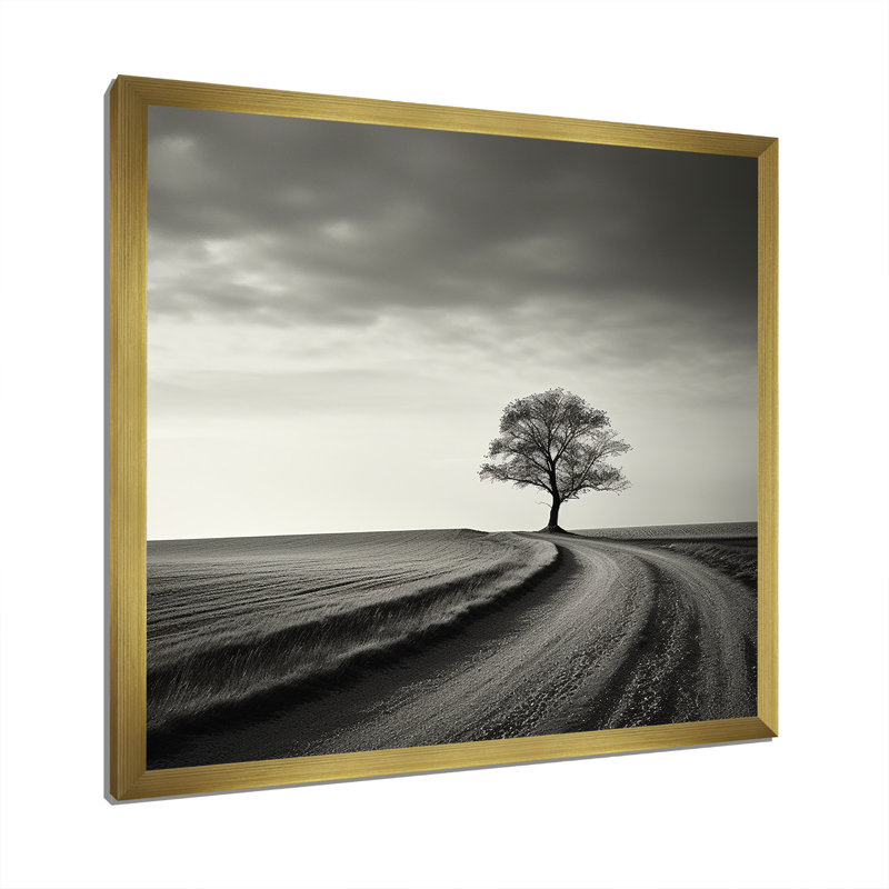 Scandinavian Tranquility Scenery, photographie sur toile II, Cadre doré simple, H 30 po x l 30 po x P 1 po