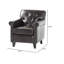 Chaise en cuir reconstitué brun pour un club d'ambiance douillet avec un rembourrage doux