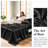 Satin Full Sheets Set - 3 Piece Black Silky Bed Sheets Set with 17-Inch Deep Pocket, Luxury Silk Feel Satin Queen Size Sheet Set-123140259-123140258