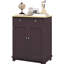Buffet Coffee - armoire de rangement de comptoir en bois massif avec 2 tiroirs, portes et tablette réglable