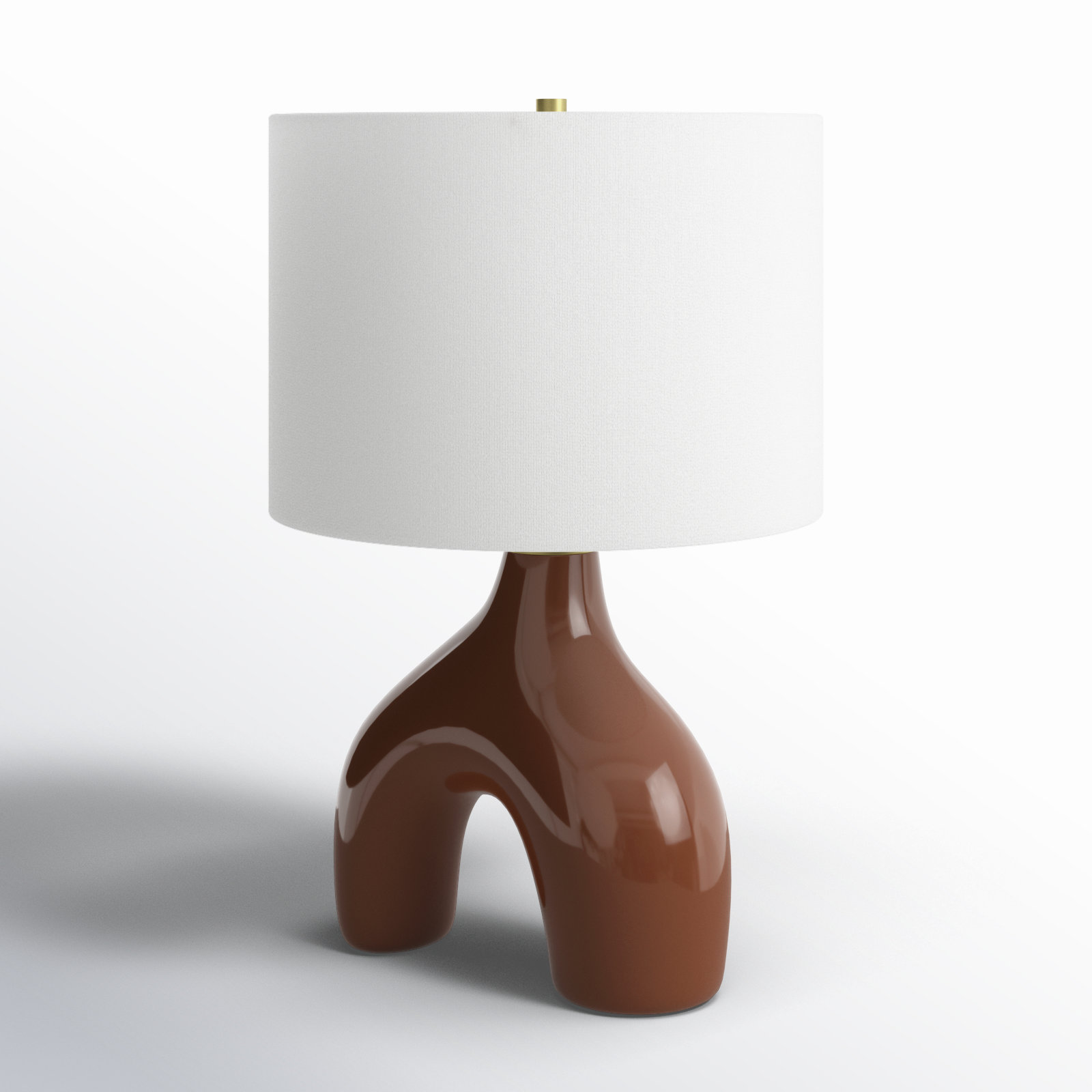 Arlis Ceramic Table Lamp, Brown