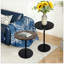 Ensemble de 2 petites cercles concentriques en bois de table d'appoint ronde pour un style de vie moderne et peu encombrant