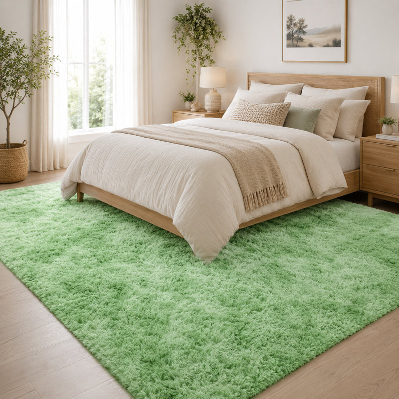 Tapis à poil long Antonije Tie Dye
