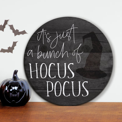 Just A Bunch Of Hocus Pocus Witch Hat Black Circle