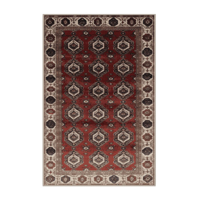 Machine Washable Persian Brown Area Rug