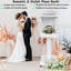 Présentoir à roulettes en forme de cabine téléphonique britannique blanche avec livre d'or audio, idéal pour les photos de mariage, les réceptions et les fêtes prénuptiales. Téléphone non inclus.
