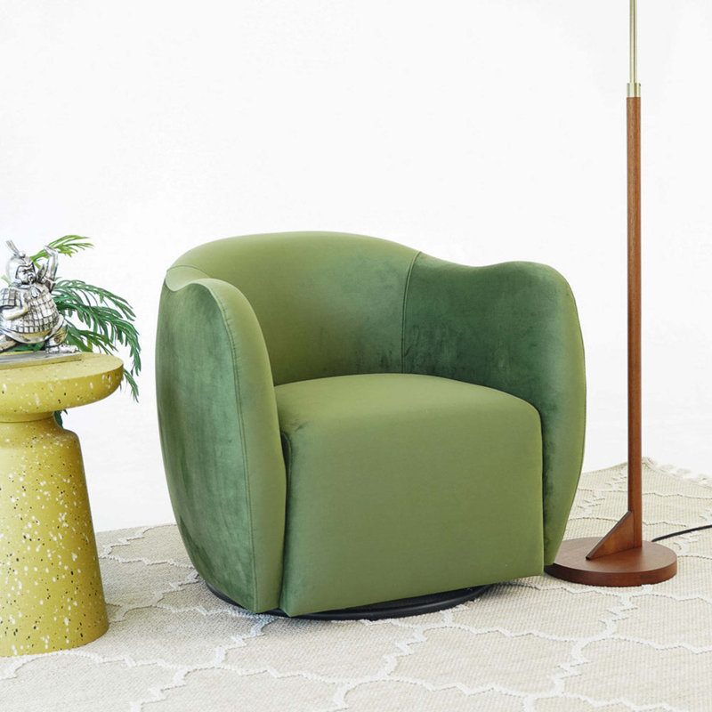Chaise pivotante Renee, velours