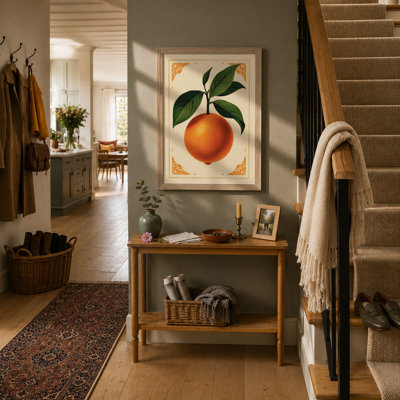 Orange Study Botanical - Framed Print