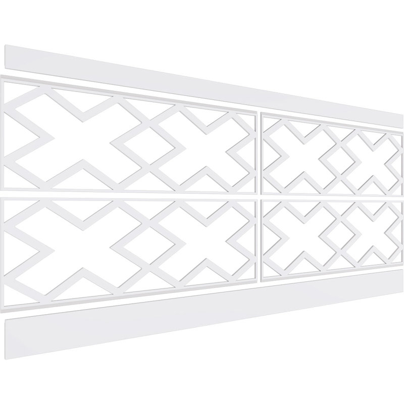 H 94.5'' W x 0.625'' D Plastic Wainscot Paneling Kit, 40" H x 94.5" W x 0.625" D
