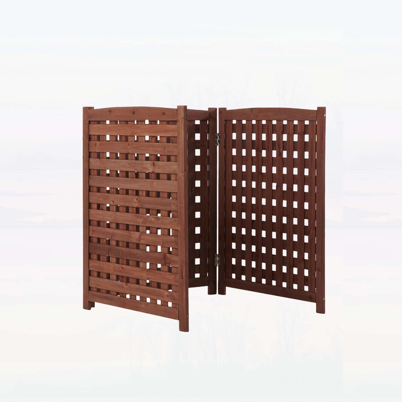 Paravent en bois pour plus d'intimité et de ventilation, Brown