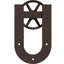 Ensemble de quincaillerie de porte de grange simple standard Premium Wagon Wheel Horseshoe Roller Hanger-1731942387