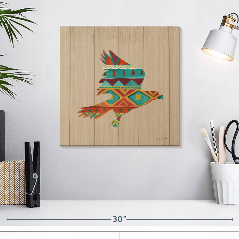 Brampt Southwestern Vibes I sur noyer, H 16 po x l 16 po